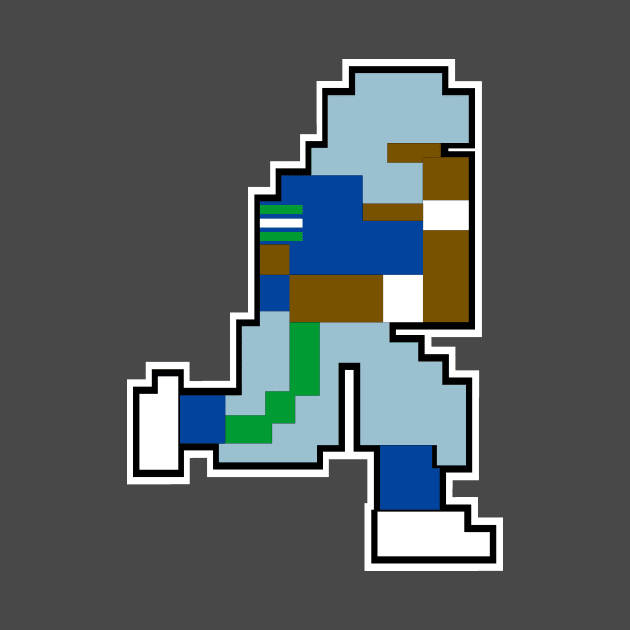 Tecmo Bowl Shirt - SEA 8-bit Seattle by jackandcharlie