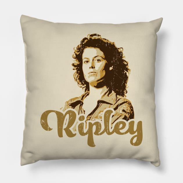 Ripley - vintage retro Pillow by Colana Studio