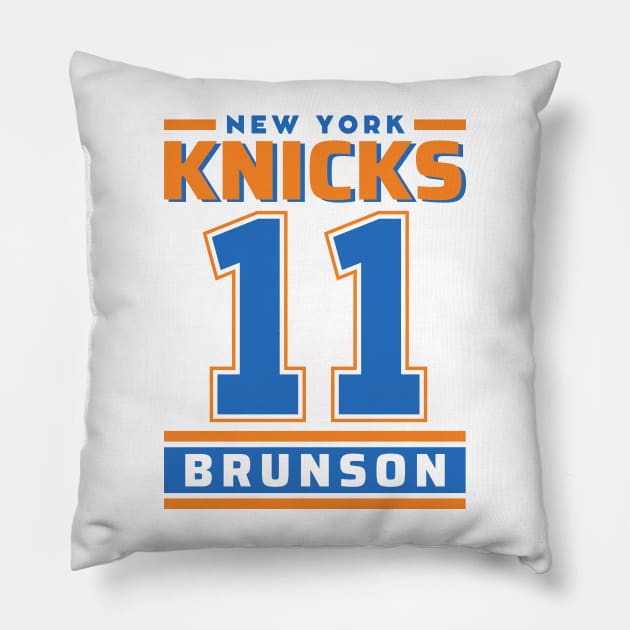 New York Knicksss Brunson 11 Edition Varsity Pillow by ENTIN 