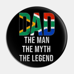 South African Dad The Man The Myth The Legend - Gift for South African Dad With Roots From South African Pin