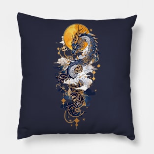 A dragon spirit watercolor Pillow