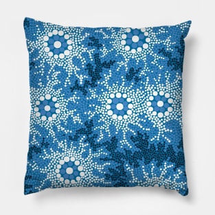 Aboriginal Art - Waterhole Dreaming Pillow