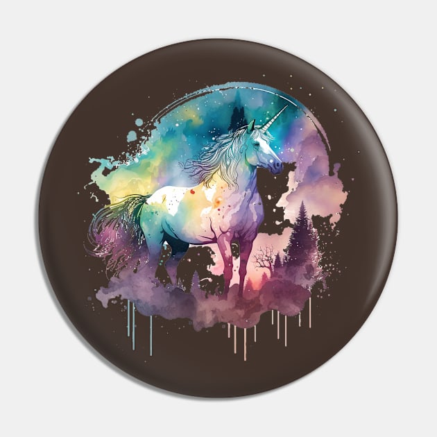 splashed colorful unicorn Pin by Transcendexpectation