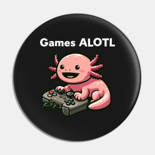 Cute Axolotl Gaming Pin