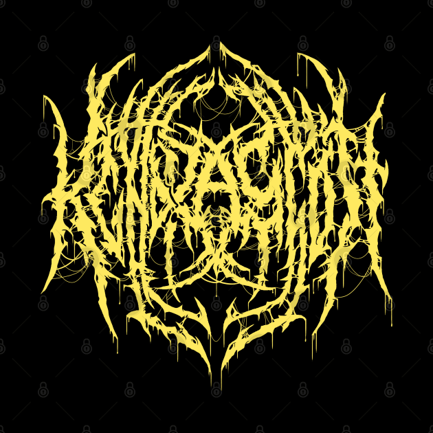 Fashion Jewelry (Bling Bling Yellow) - Death Metal Logo by Brootal Branding