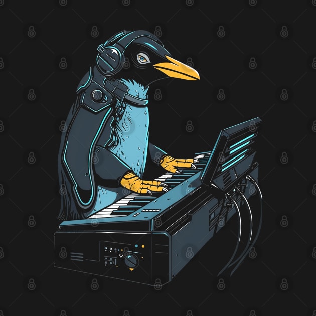 Cybernetic Penguin Pianist by AriWiguna