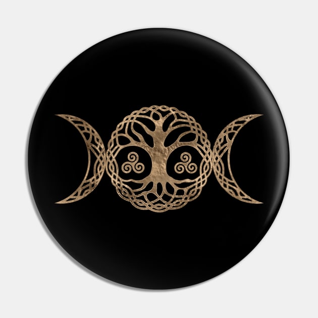 Triple Moon Goddess with triskele and tree of life Pin by Nartissima