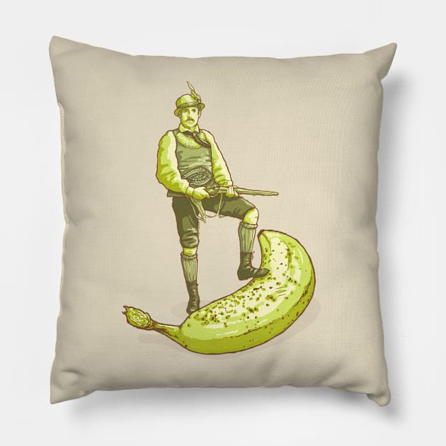 Banana hunter Pillow by jurjenbertens