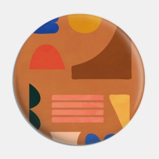 Colorful Modern Abstract Shapes 2 Pin