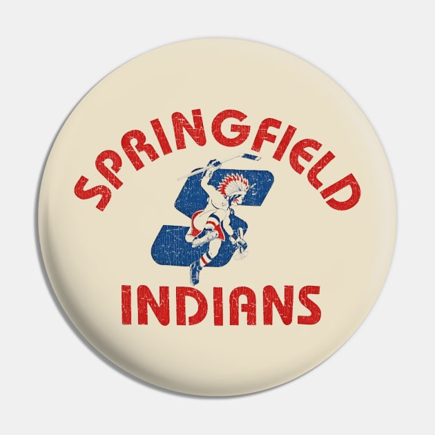 Springfield Indians Hockey 1974 Vintage Pin by Jazz In The Gardens