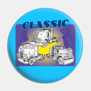 Triple Kenworth truck design Pin