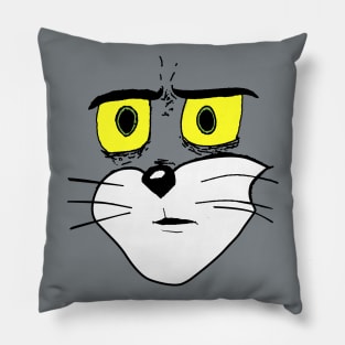 Unsettling Tom Face Meme Pillow