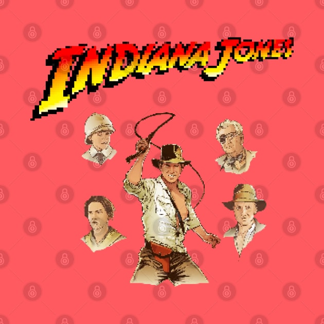 Indiana Jones - Pixelated Art by Buff Geeks Art