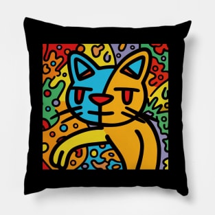 Cat in POP Art Pillow