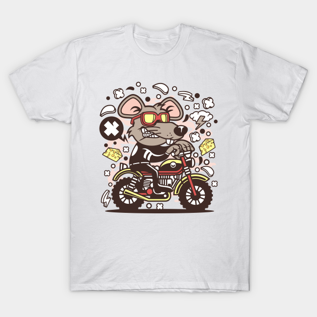 Discover Mouse motorcyclist - Mouse Motorcyclist - T-Shirt