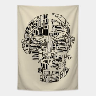 Surreal Futuristic Sci-fi Art Portrait Tapestry