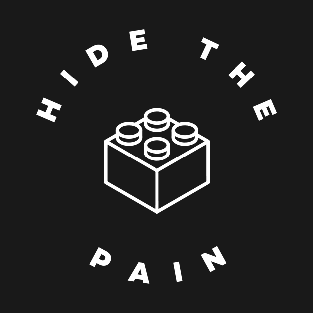 Hide the pain Funny Minimal White Typography by meeneemal