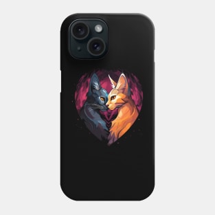 Caracal Couple Valentine Phone Case