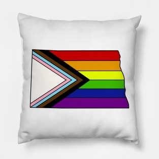 Progress pride flag - North Dakota Pillow