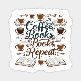 Coffee Books Repeat Magnet