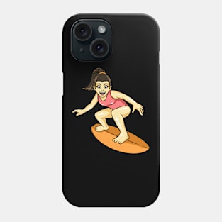 Surfing Girl Summer Phone Case