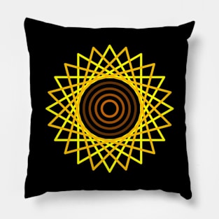 Geometric Sunflower Pillow