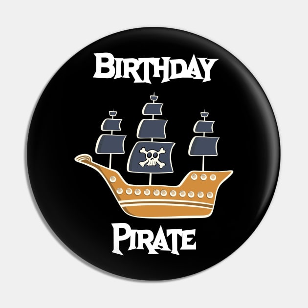Birthday Pirate Pin by Brianjstumbaugh