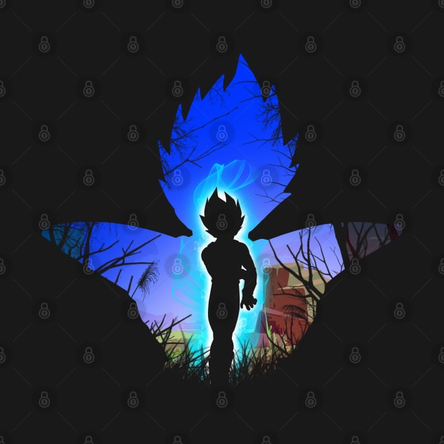 Vegetaa Battlefield set silhouette by Meca-artwork