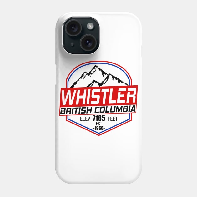 Ski Whistler B.C Canada Skiing and Mountain Biking Paradise Phone Case by ChrisWilson