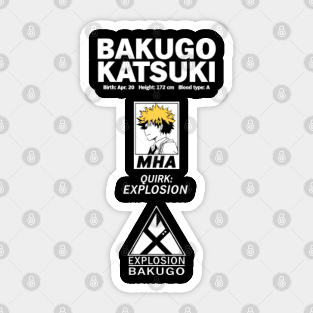 Bakugo Katsuki My Hero Academia Anime Bakugo Katsuki Sticker Teepublic Au