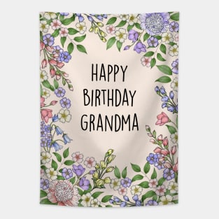 HAPPY BIRTHDAY GRANDMA PRETTY Tapestry