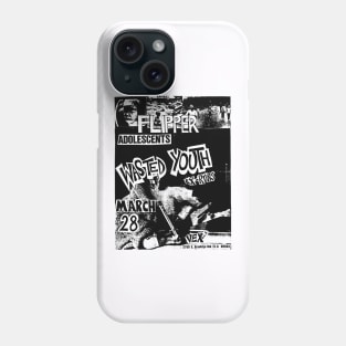 Flipper / Adolescents / Wasted Youth Punk Flyer Phone Case