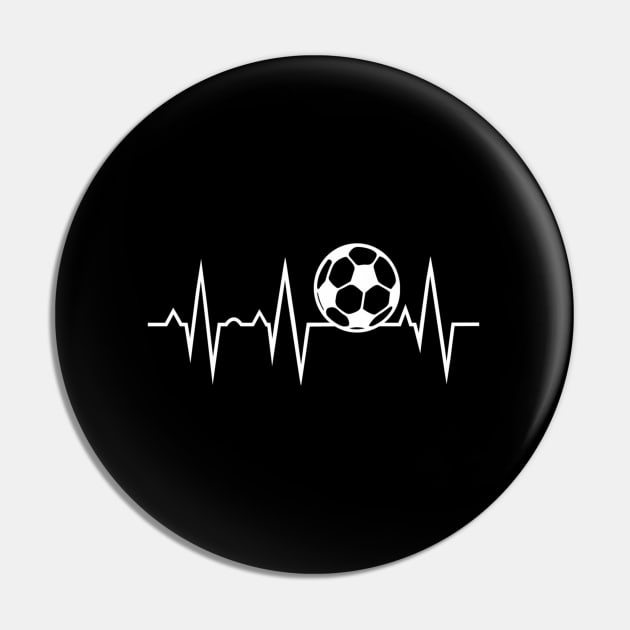 Soccer Heartbeat Pin by SnugFarm