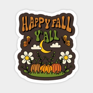 Happy Fall Y'all Shirt Design Magnet