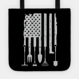 Vintage American Flag Gardener Gardening Tools 4th Of July Tote