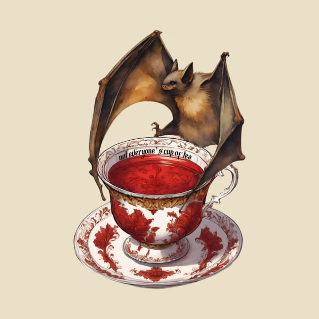 Not Everyone’s Cup Of Tea Bat by NOLA Bookish Vamp