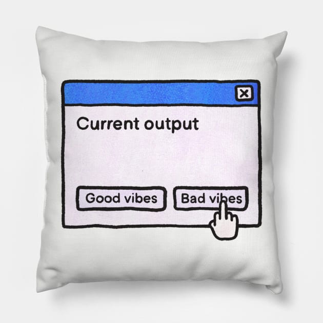 Current Mood Dialogue Pillow by Surplusweird