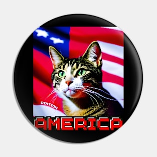 Cat america Pin