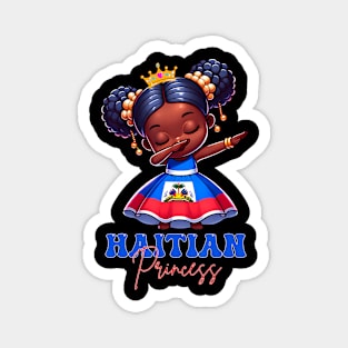 Melanin Haitian Princess Haiti Flag Black Girls Magnet