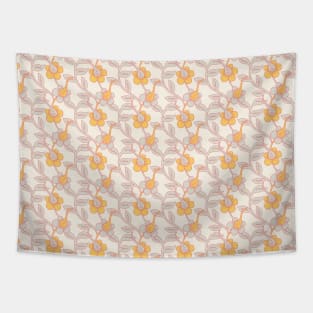 Cute Ornamental Flowers Trailing Vines Tapestry