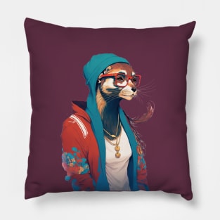 Gangster Miss Weasel Pillow