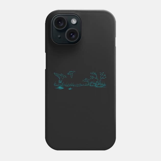 Ducks on a Pond Phone Case by DahlisCrafter