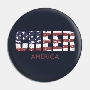 Cheer America USA Flag Cheerleading Practice Gear Pin