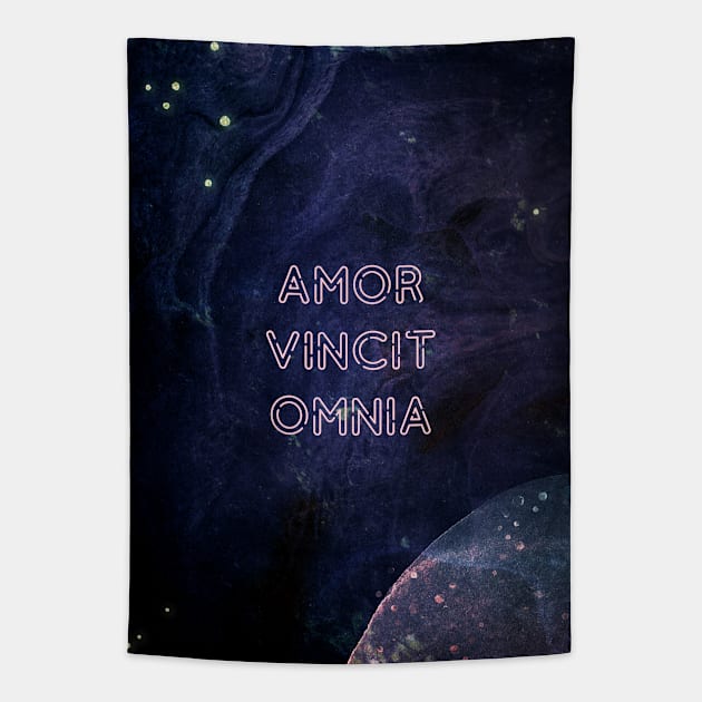 Amor Vincit Omnia Tapestry by missguiguitte