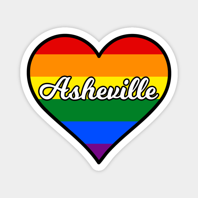 Asheville North Carolina Gay Pride Heart Magnet by fearcity