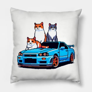 Gtr Skyline R34 Cat Pillow