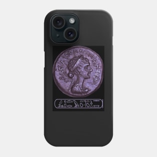 Cleopatra VII coin with cartouche Phone Case