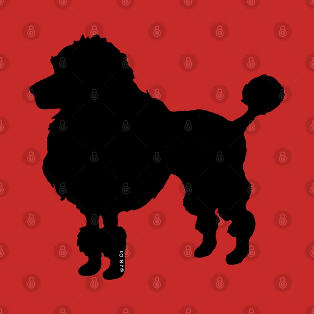 black poodle art by cartoonygifts