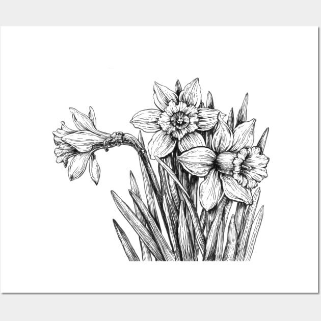 Black Floral Paper Ink Pencil Drawing Stock Illustration 2058480713