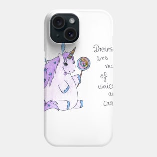 Unicorn candy chubby dreams cute print Phone Case